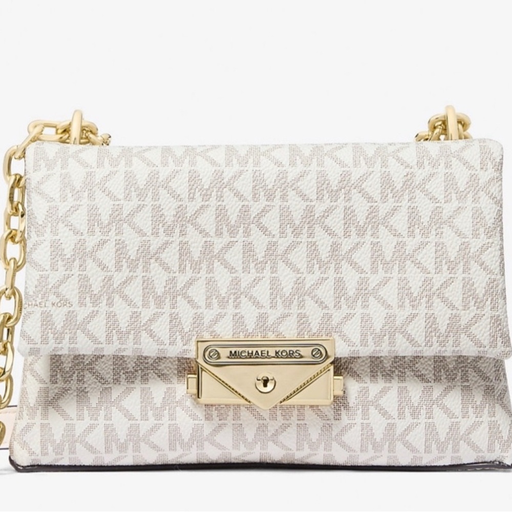 Michael Kors White and Gold Women's Bag